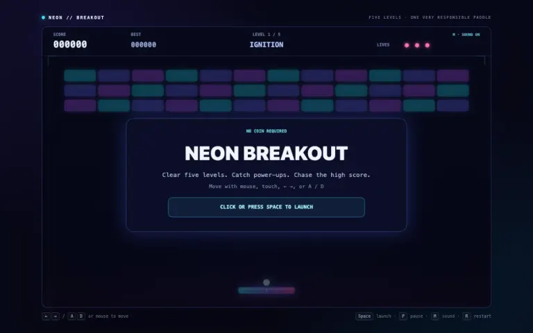 Kimi K3.1 Pro: Playable Breakout