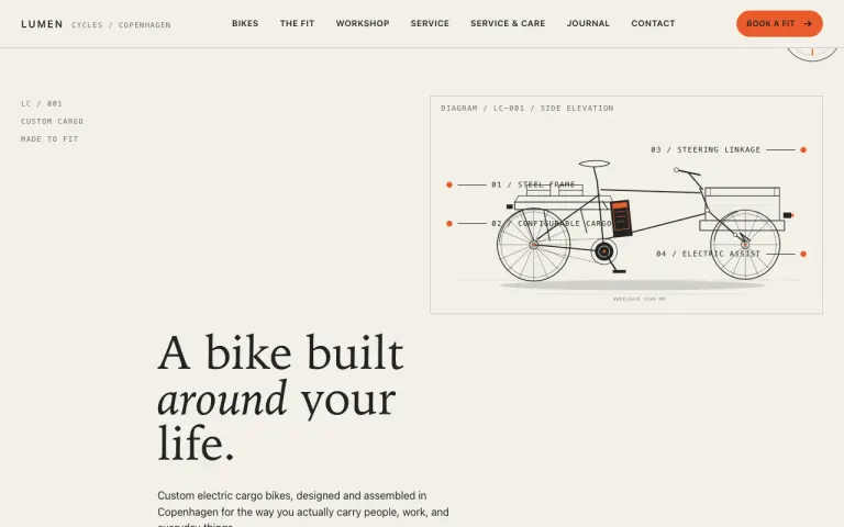 MiMo v2.6 Pro: Landing page for a cargo bike workshop