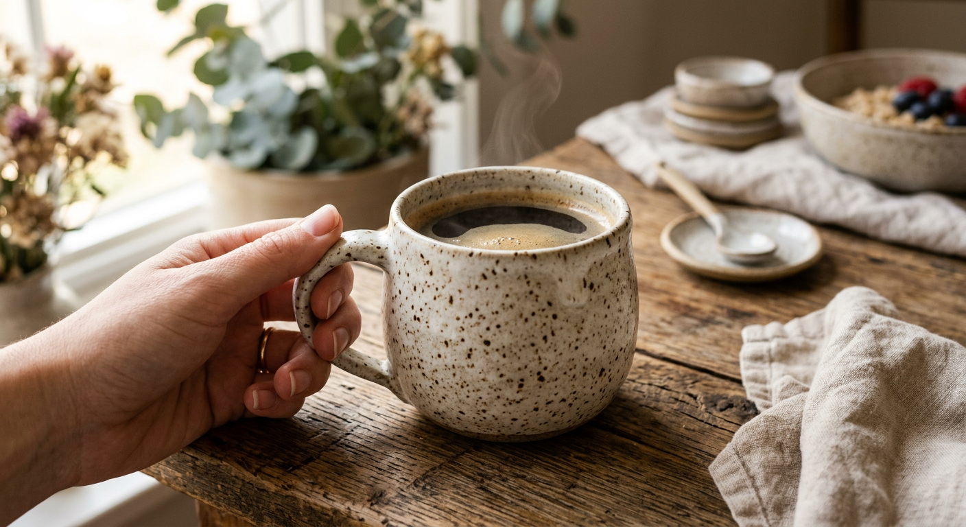 Nano Banana 2: Product photo of a handmade mug