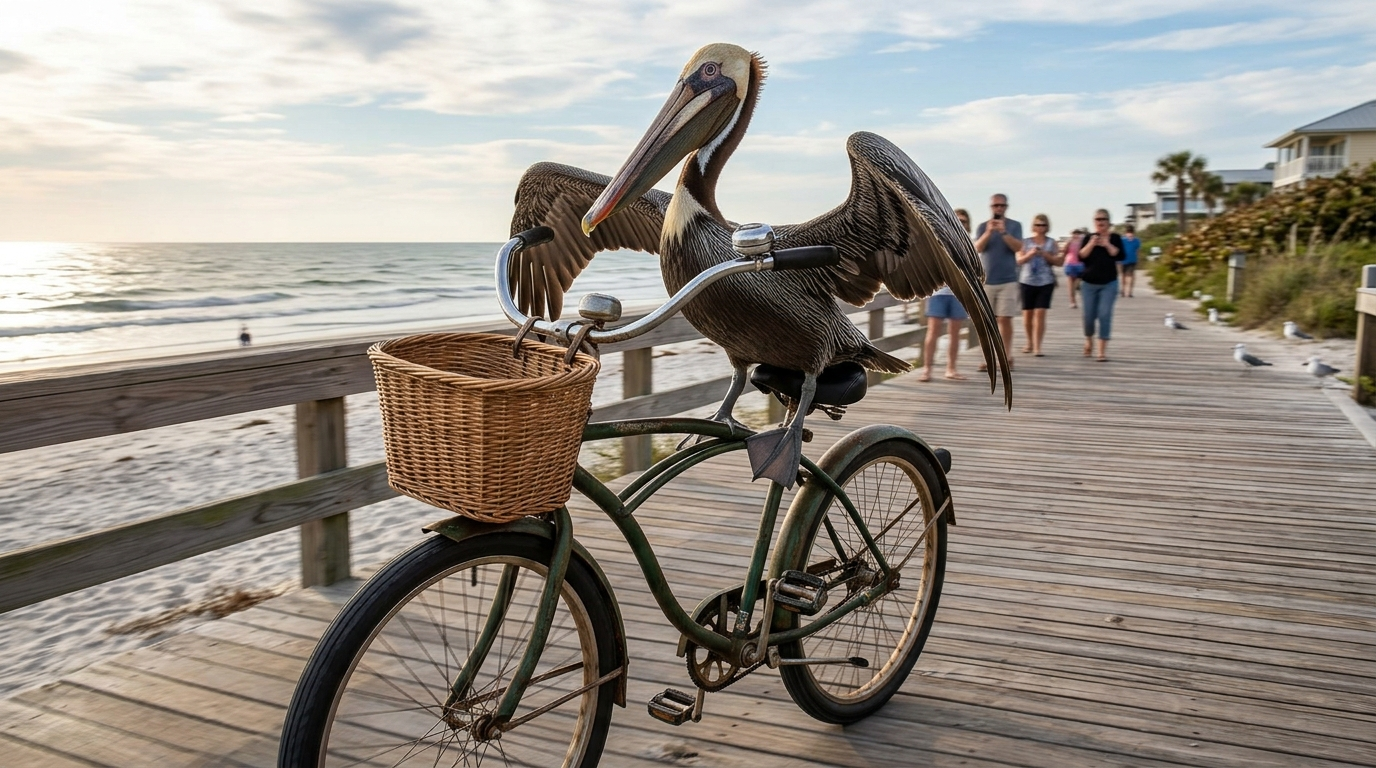 Nano Banana 2.1: Pelican riding a bicycle (image models)