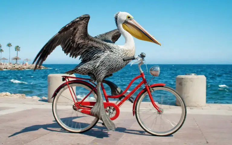Veo 3.1 Lite: Pelican riding a bicycle (video models)
