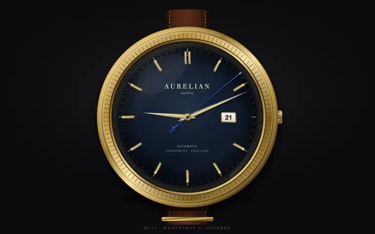 Claude Fable 5.1: Wristwatch that shows the current time