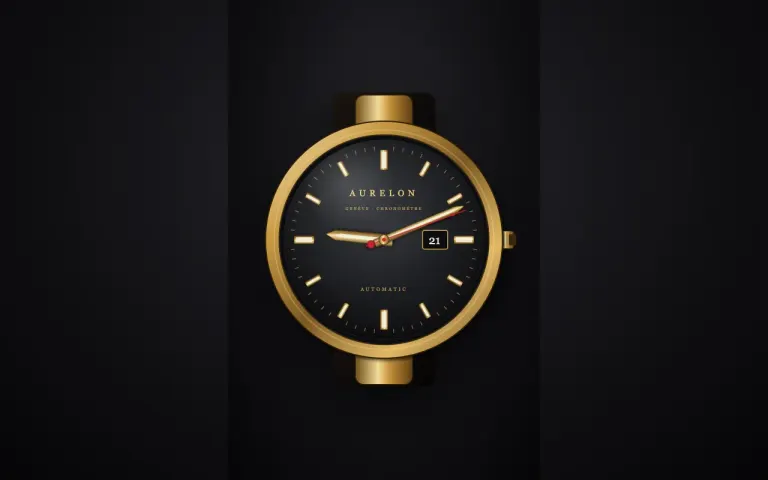 Claude Haiku 5.5: Wristwatch that shows the current time