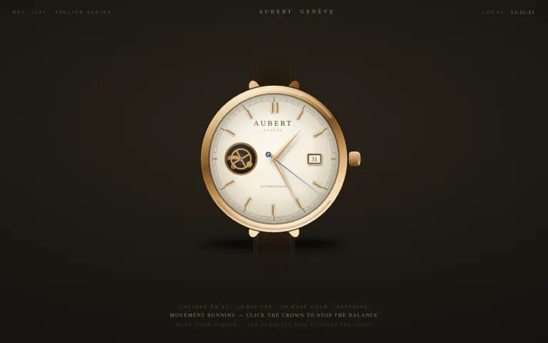 Still of GLM 5.3 Flash's page for the "Wristwatch that shows the current time" prompt