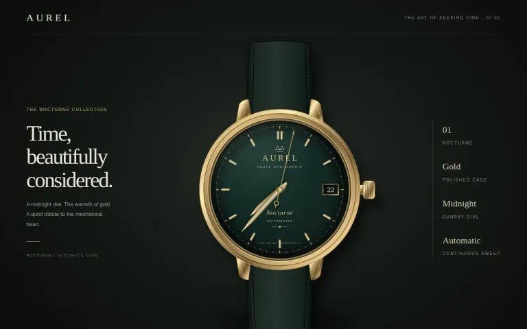 Pareto 26.9: Wristwatch that shows the current time