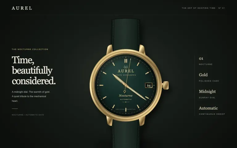 Pareto 26.9: Wristwatch that shows the current time