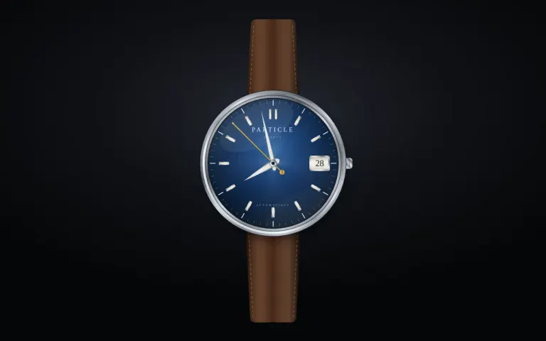 Particle-1: Wristwatch that shows the current time